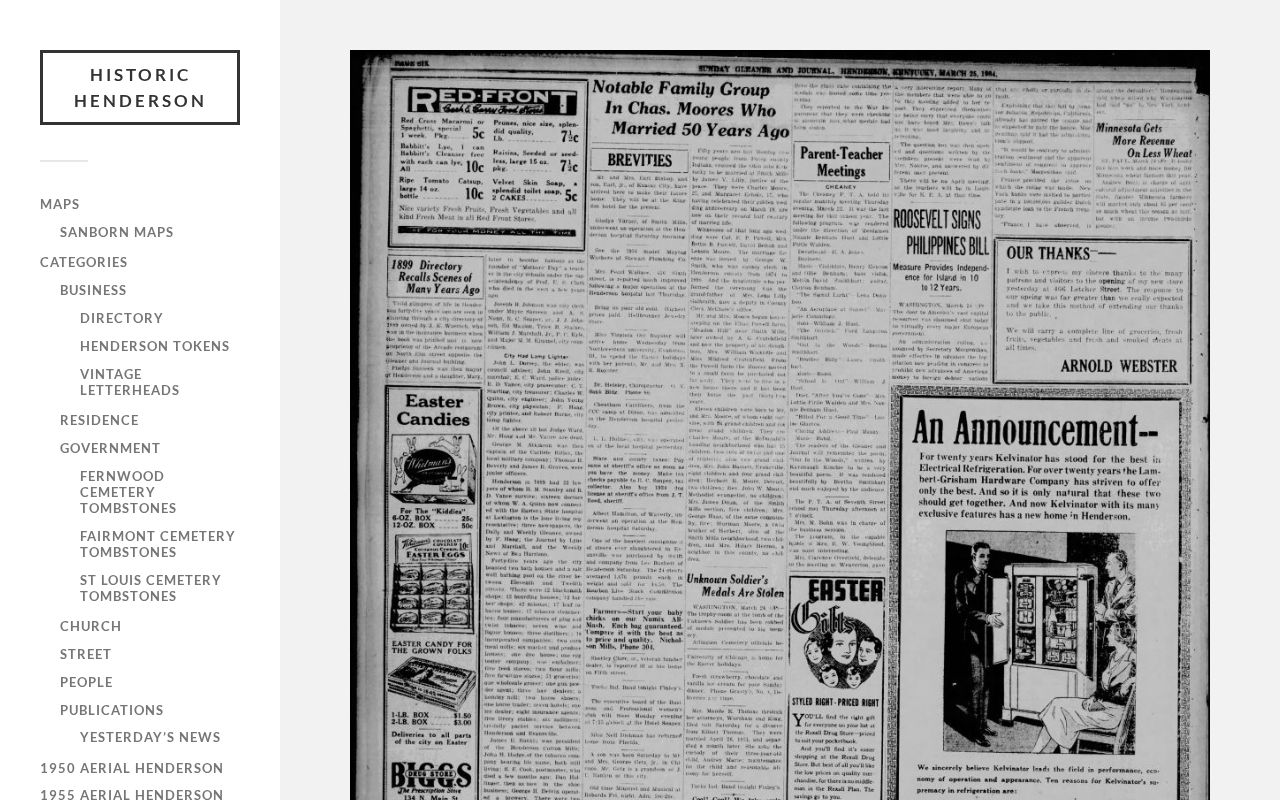 Local Henderson history article describing the 1889 printed directory