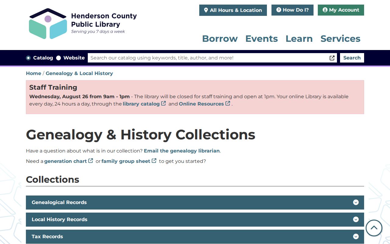 Henderson residents directory local history collection